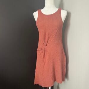 Anthropologie Amadi Woman's Theresa Terracotta Twisted Gauze Dress- Size S